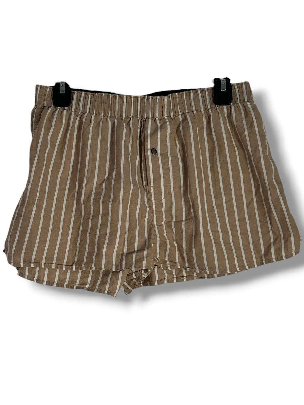 Everlane Khaki And Cream Striped Bermuda Casual Shorts Size Small - “Fausta”